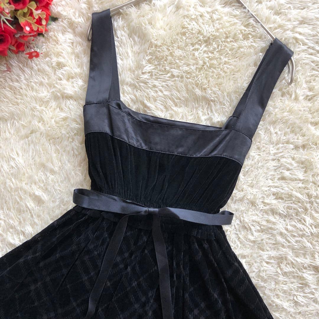 BURBERRY BLUE LABEL♪ワンピース　ドレス　リボン　ブラック　M