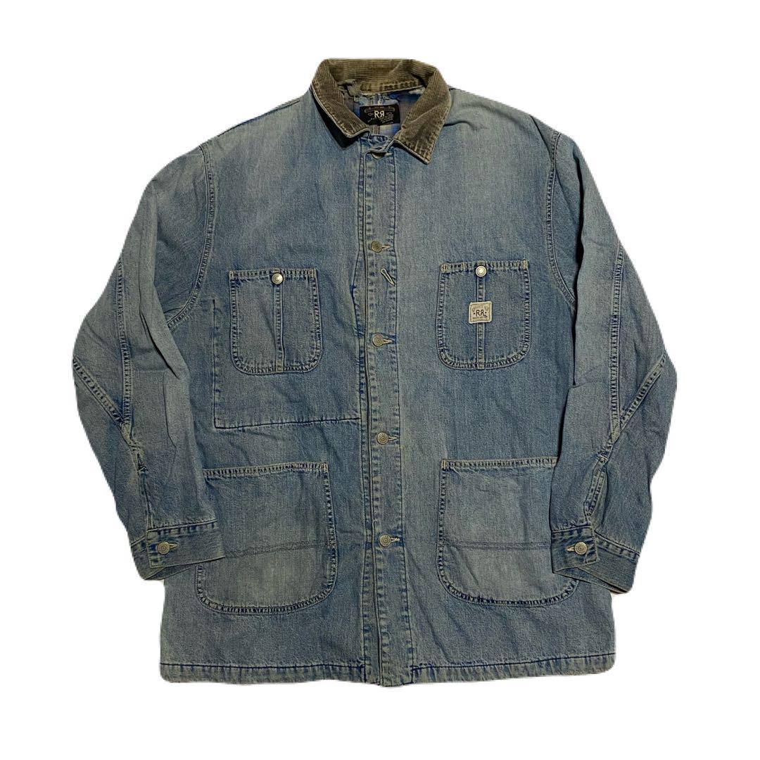90s USA製 RRL デニム カバーオール ジャケット ラルフローレン 90s USA製 RRL デニム カバーオール ジャケット ラルフローレン