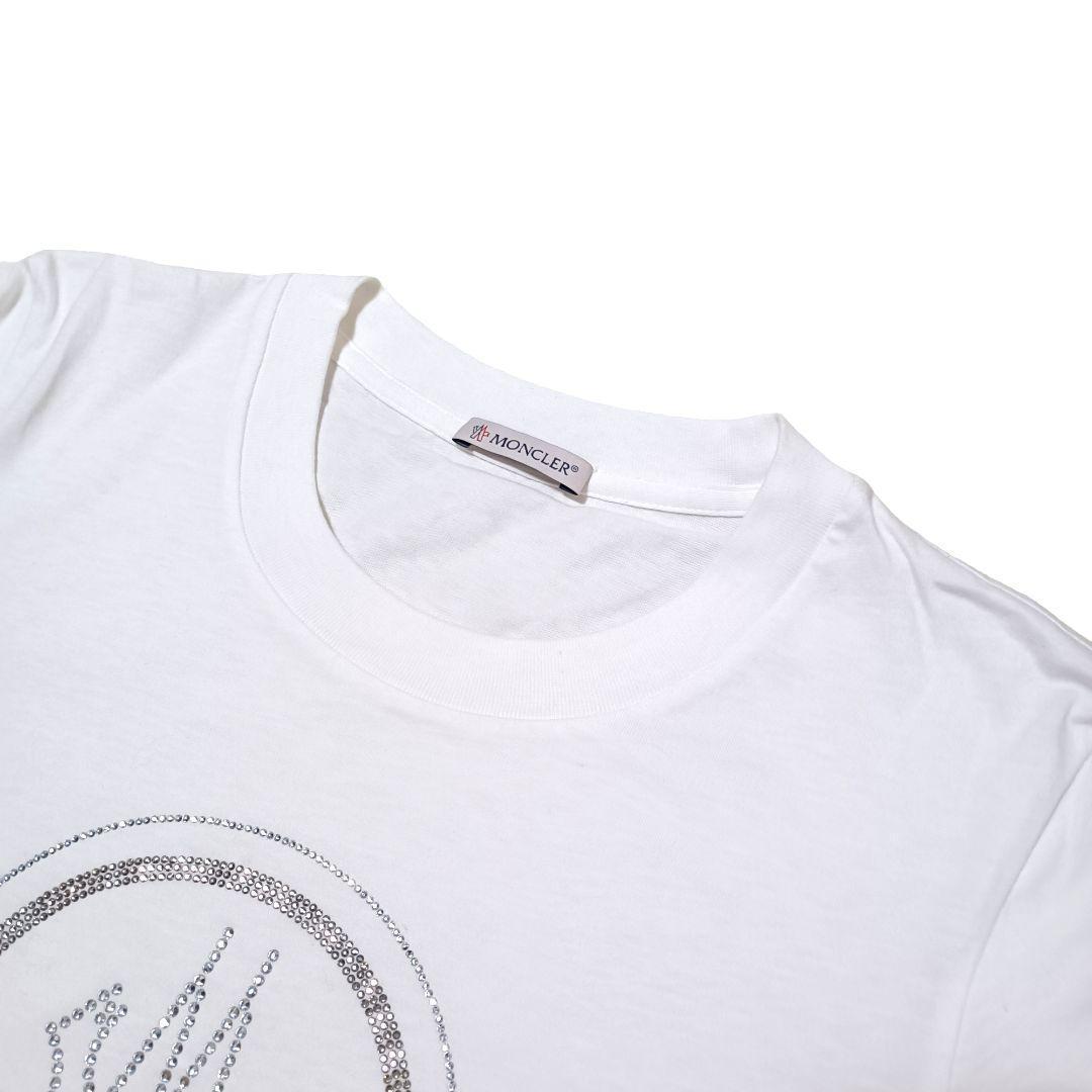 極美品 MONCLER モンクレール 半袖 Tシャツ ラインストーン