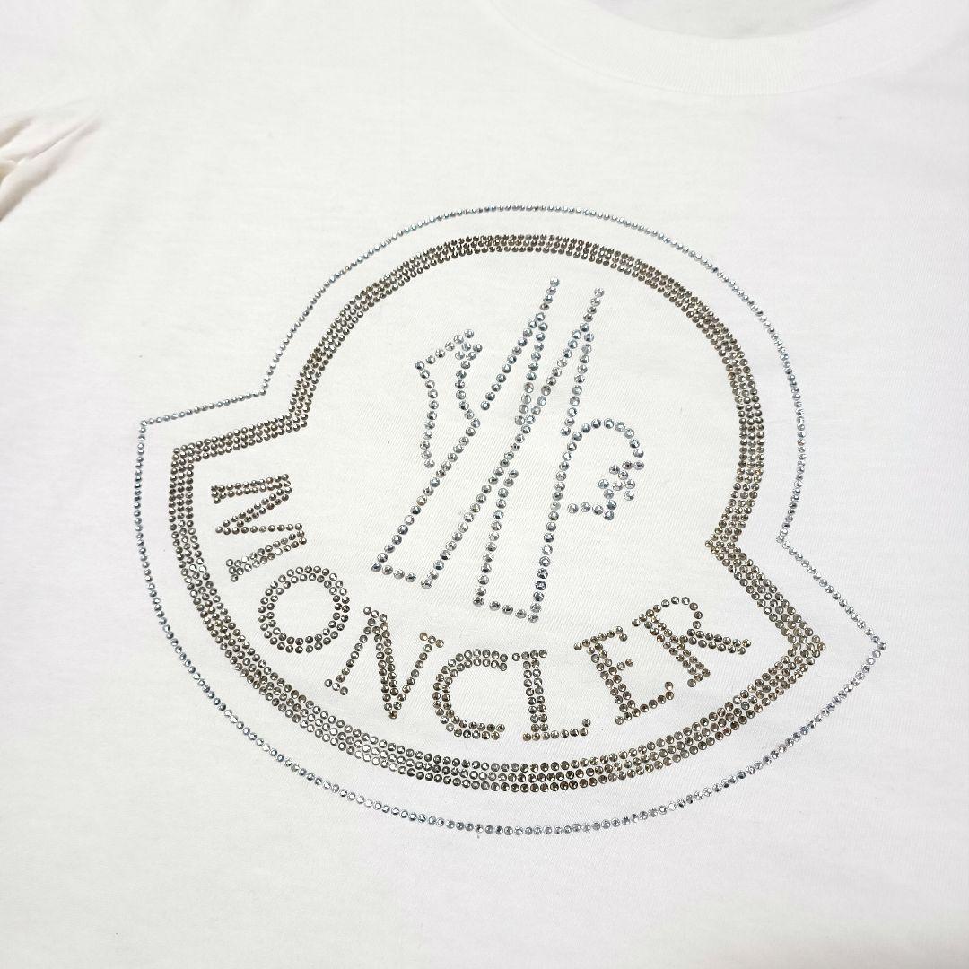 極美品 MONCLER モンクレール 半袖 Tシャツ ラインストーン