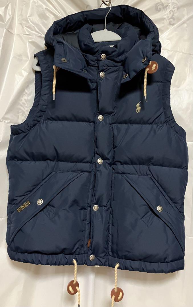 割引価格 Polo Ralph フード付ダウンベストS美品ポロラルフローレン Lauren ジャケット・アウター