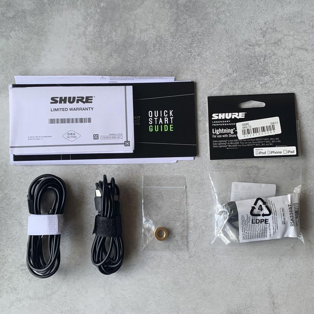 SHURE シュア MV7 ポッドキャストマイクロホン