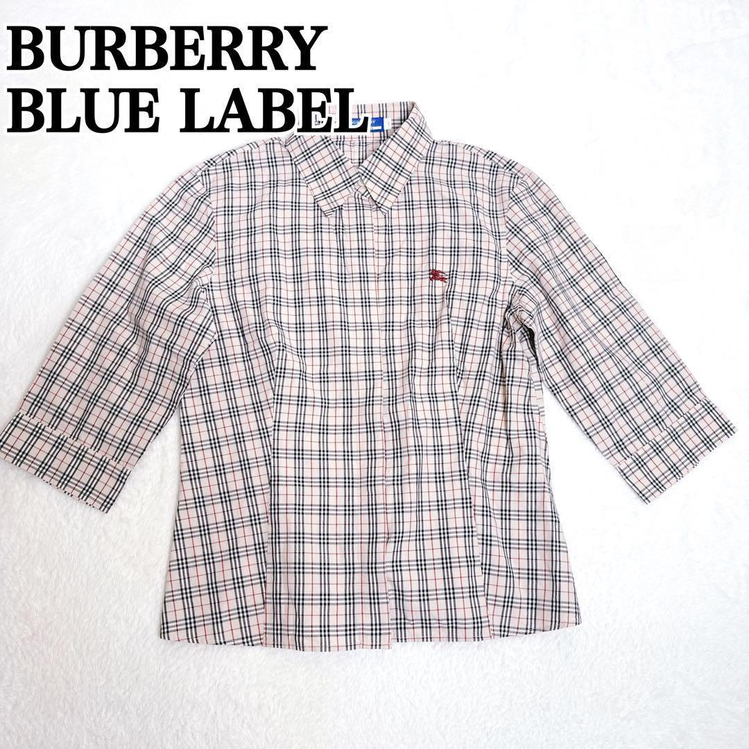BURBERRY BLUE LABEL】ノバチェック シャツ L ホースロゴ - メルカリ