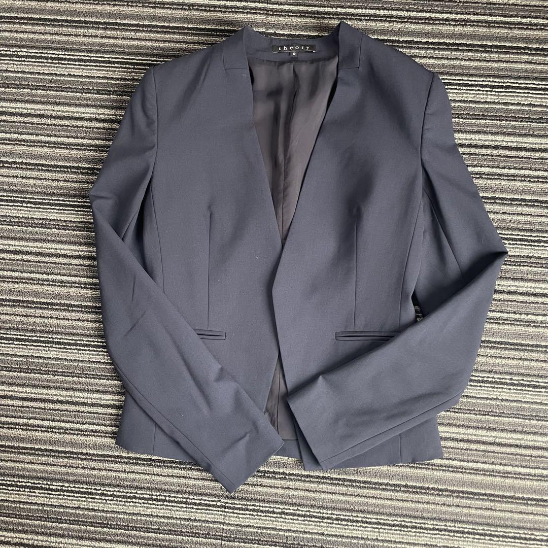 theory】URBAN/LANAIノーカラースーツ セットアップ スカート0