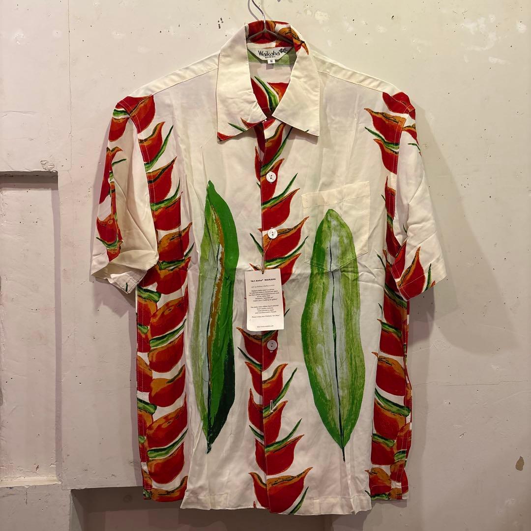 Waikaha アロハシャツ Sサイズ ハイビスカス