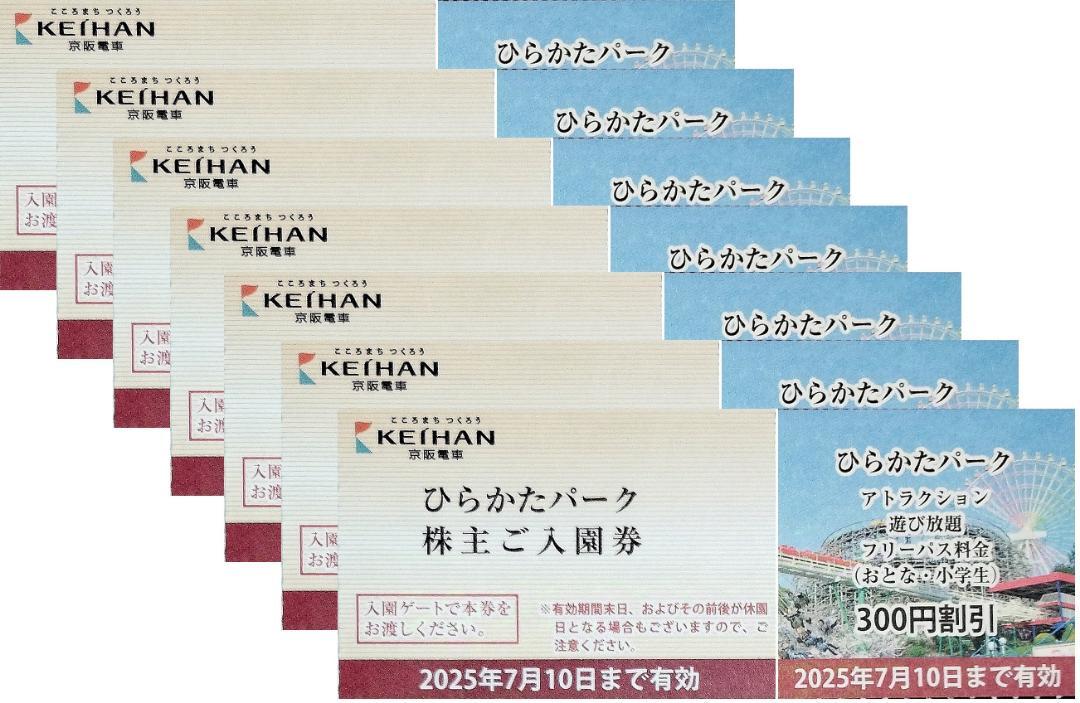 ７名★ひらかたパーク 入園券＋のりものフリーパス割引券/300円引★ミニレター込