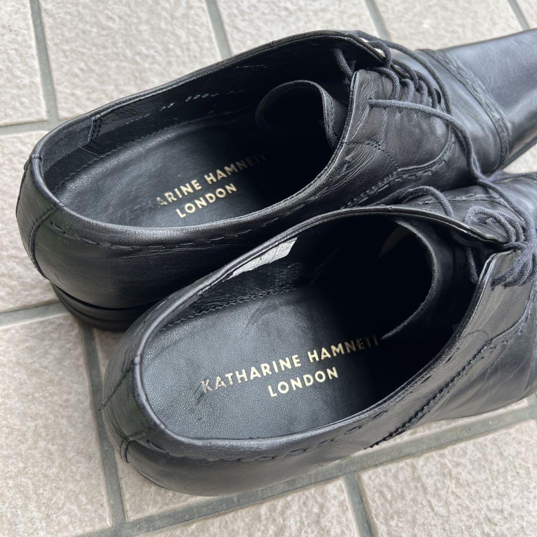 katharine hamnett キャサリン ハムネット 靴 25cm 黒 - メルカリ