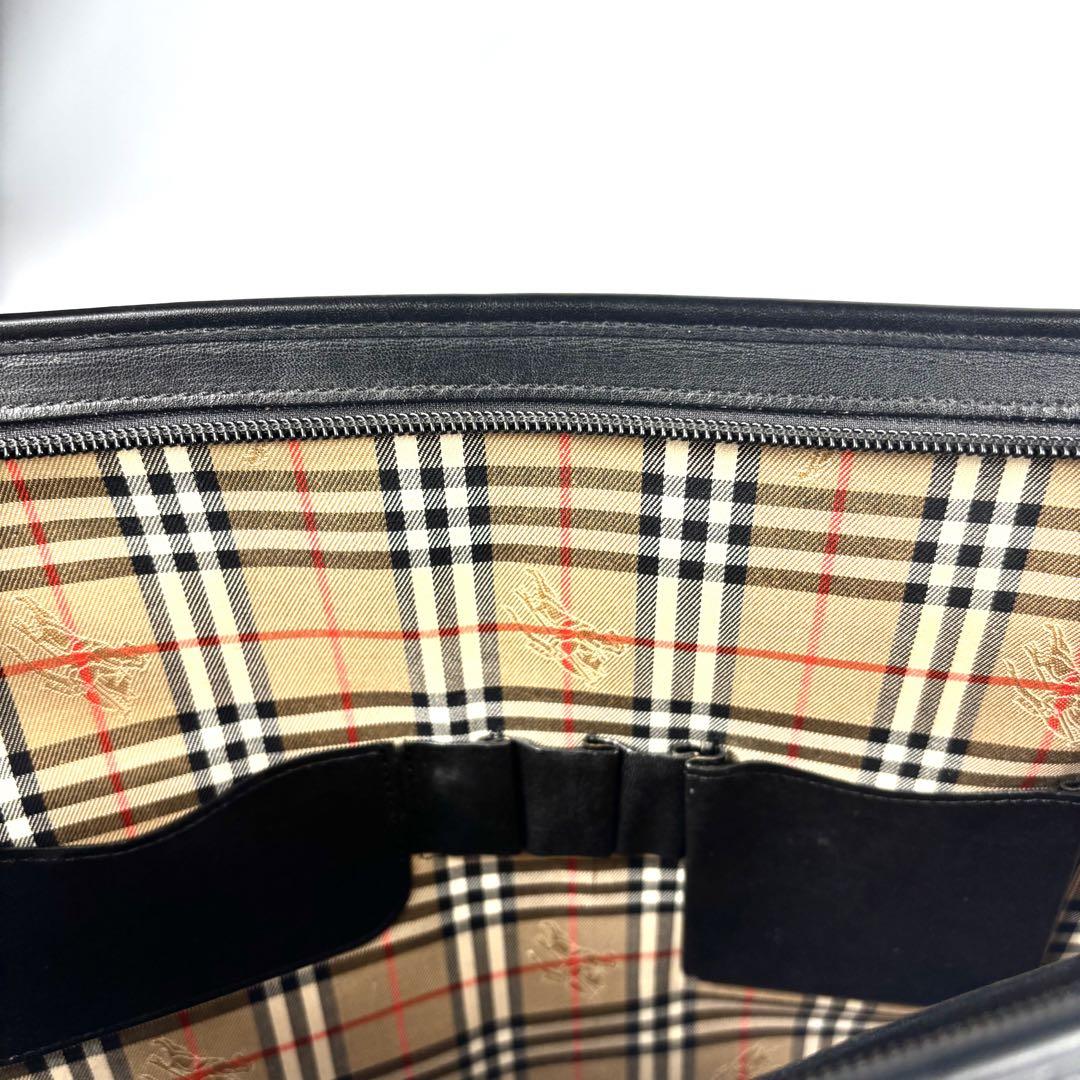 【美品✨️】Burberrys セカンドバッグ 黒 ノバチェック A4対応