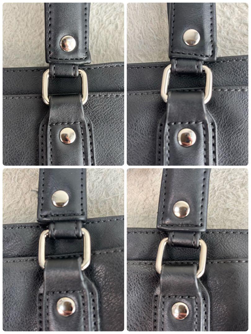 美品 2way ブラック トートバッグ ショルダーストラップ付き大容量