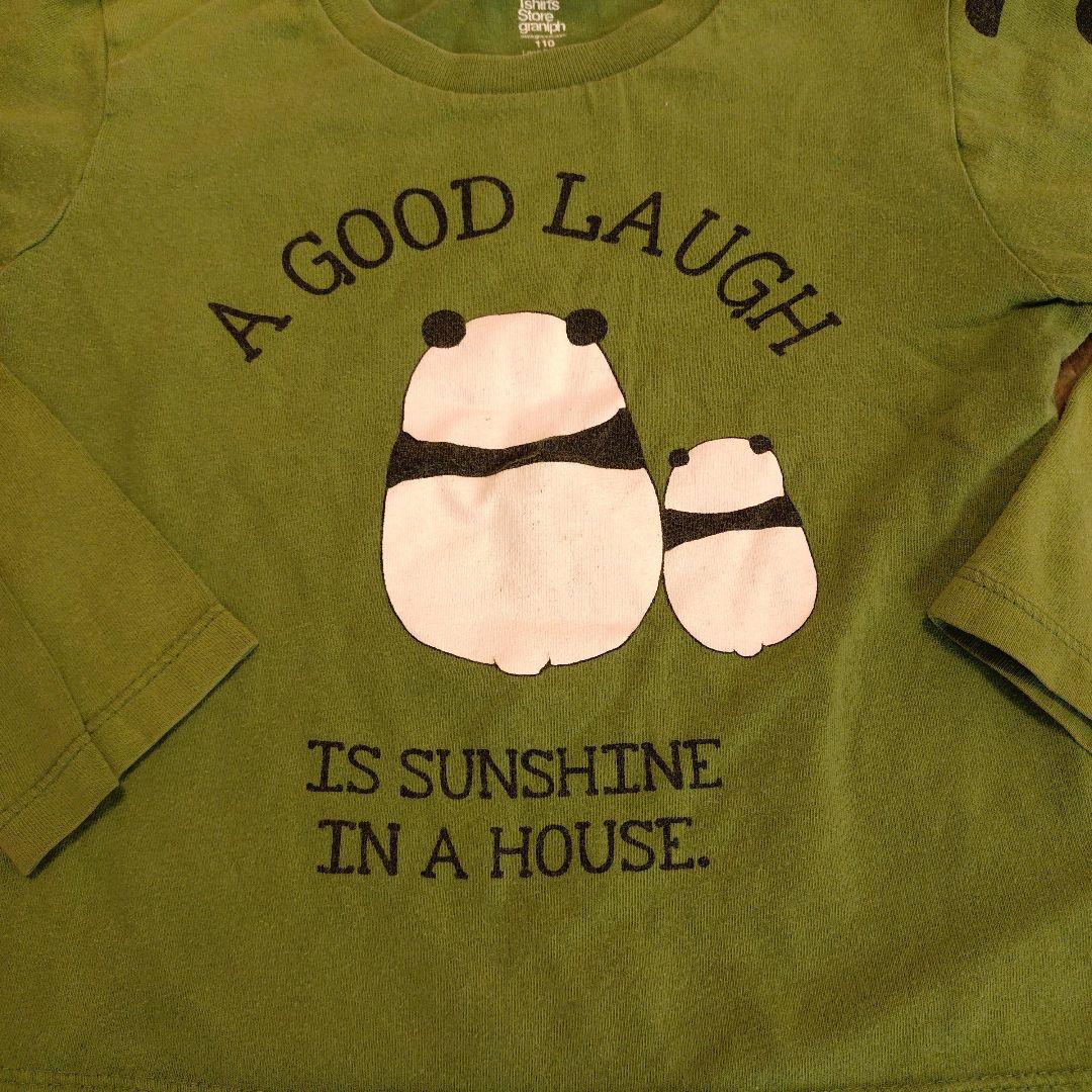 グラニフ　パンダイラスト 長袖カットソー 110サイズ