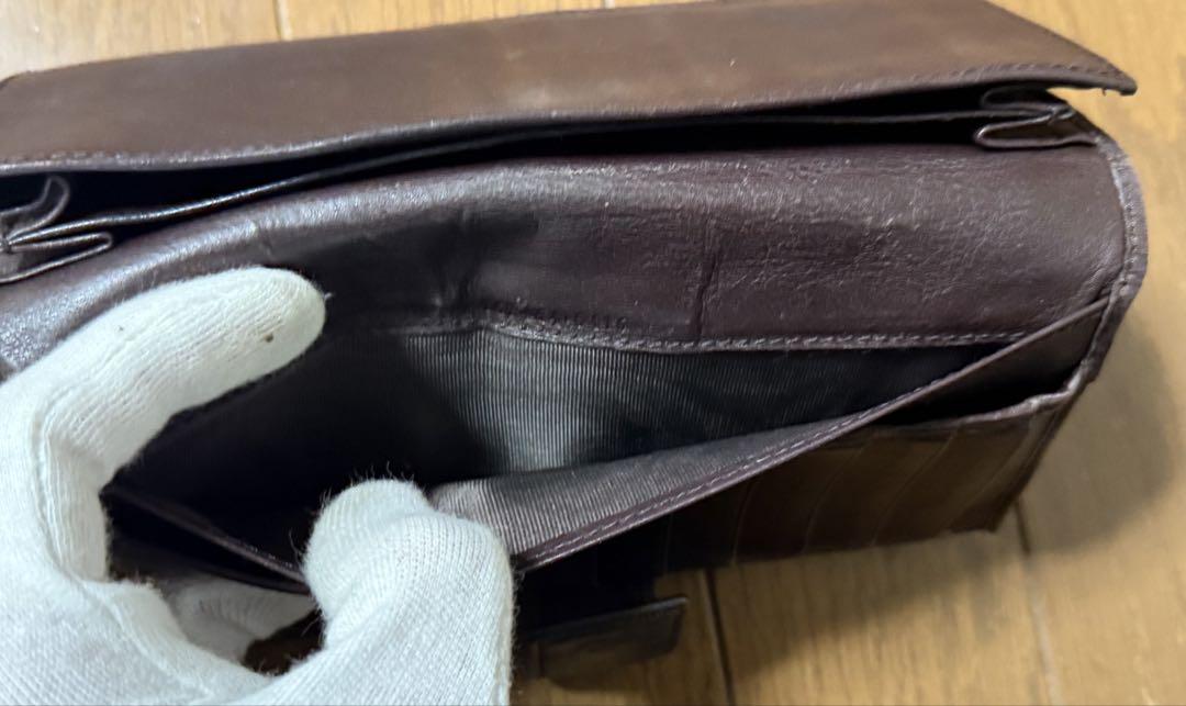 本日のタイムセール - ホットプレート / ホット 二つ折りWホックリボン長財布 GUCCI ブラウン 小物 希少 小物