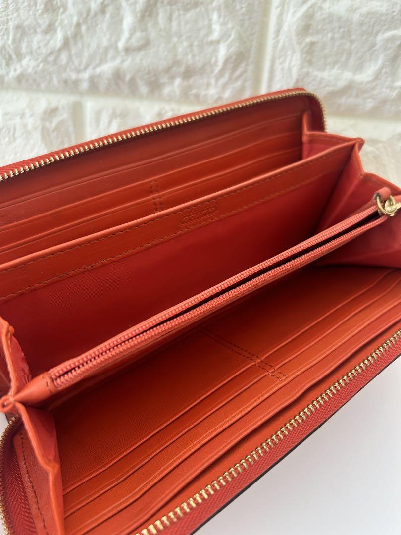 COACH コーチ オレンジ レザー 長財布