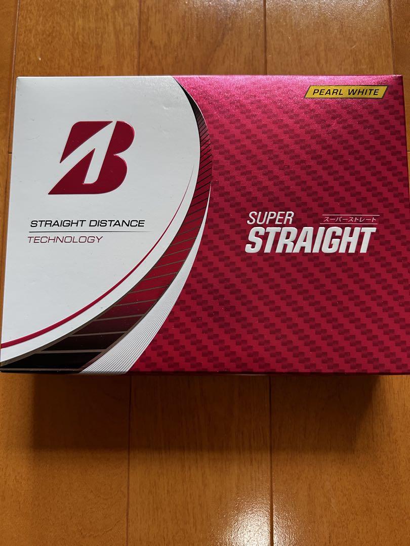 新品未使用　ブリヂストン SUPER STRAIGHT パールホワイト 2ダース