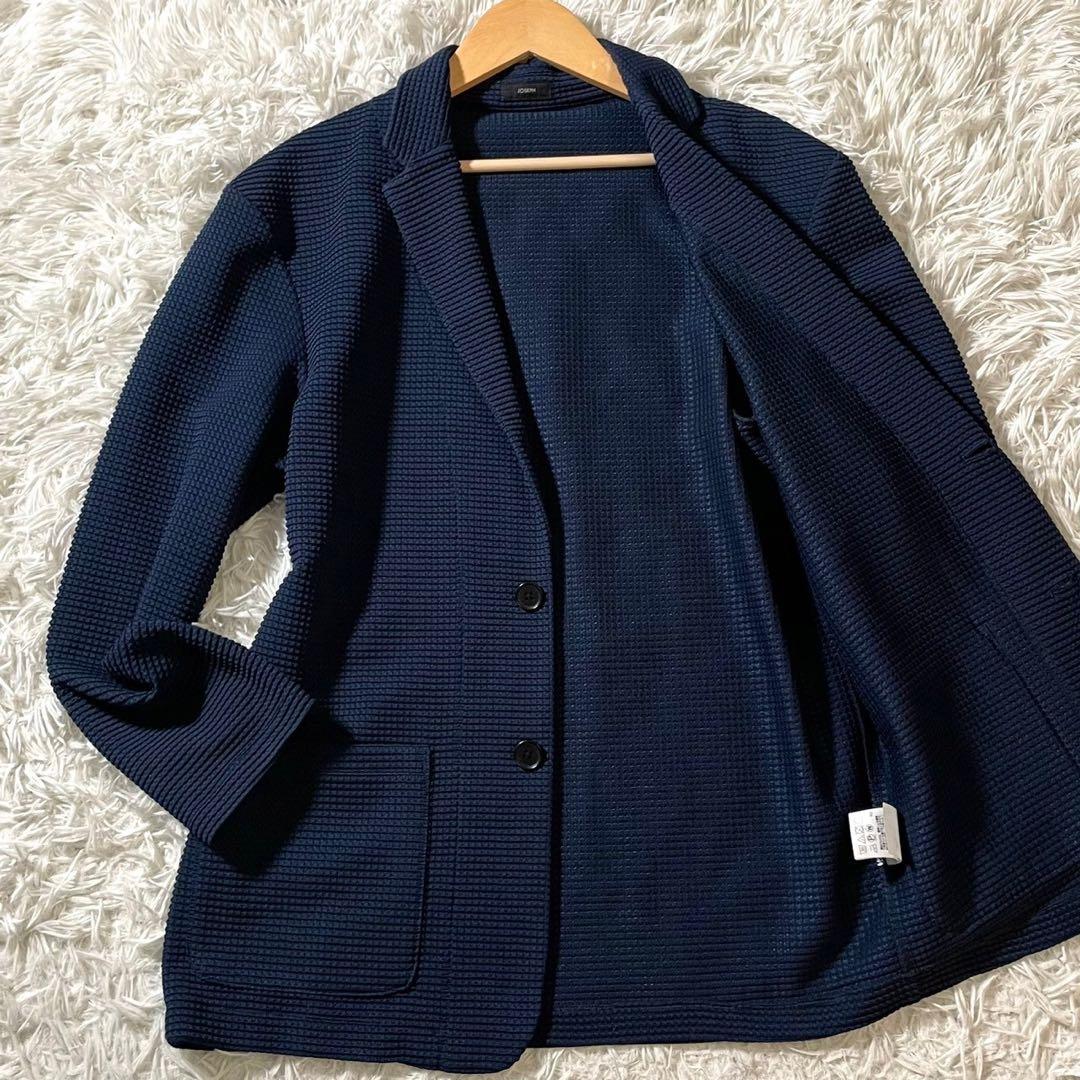 未使用に近い⭐️ジョゼフオム ワッフル テーラードジャケット ネイビー XL相当 14,500円
