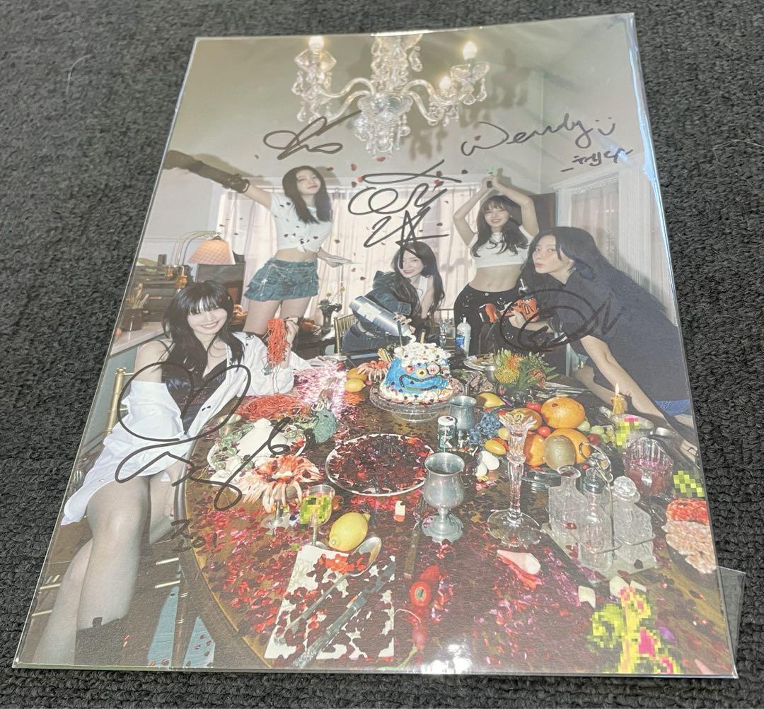 Red Velvet メンバー全員直筆サインいりミニポスター birthday