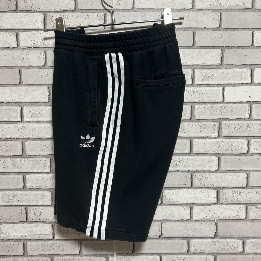 adidas originals☆ショートパンツ 刺繍ロゴ 3XL ブラック