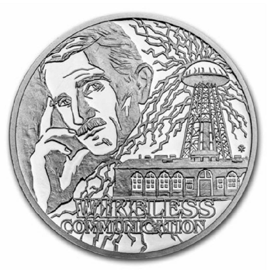 2023 1オンス テスラ銀貨 プルーフ 箱COA付き - メルカリ
