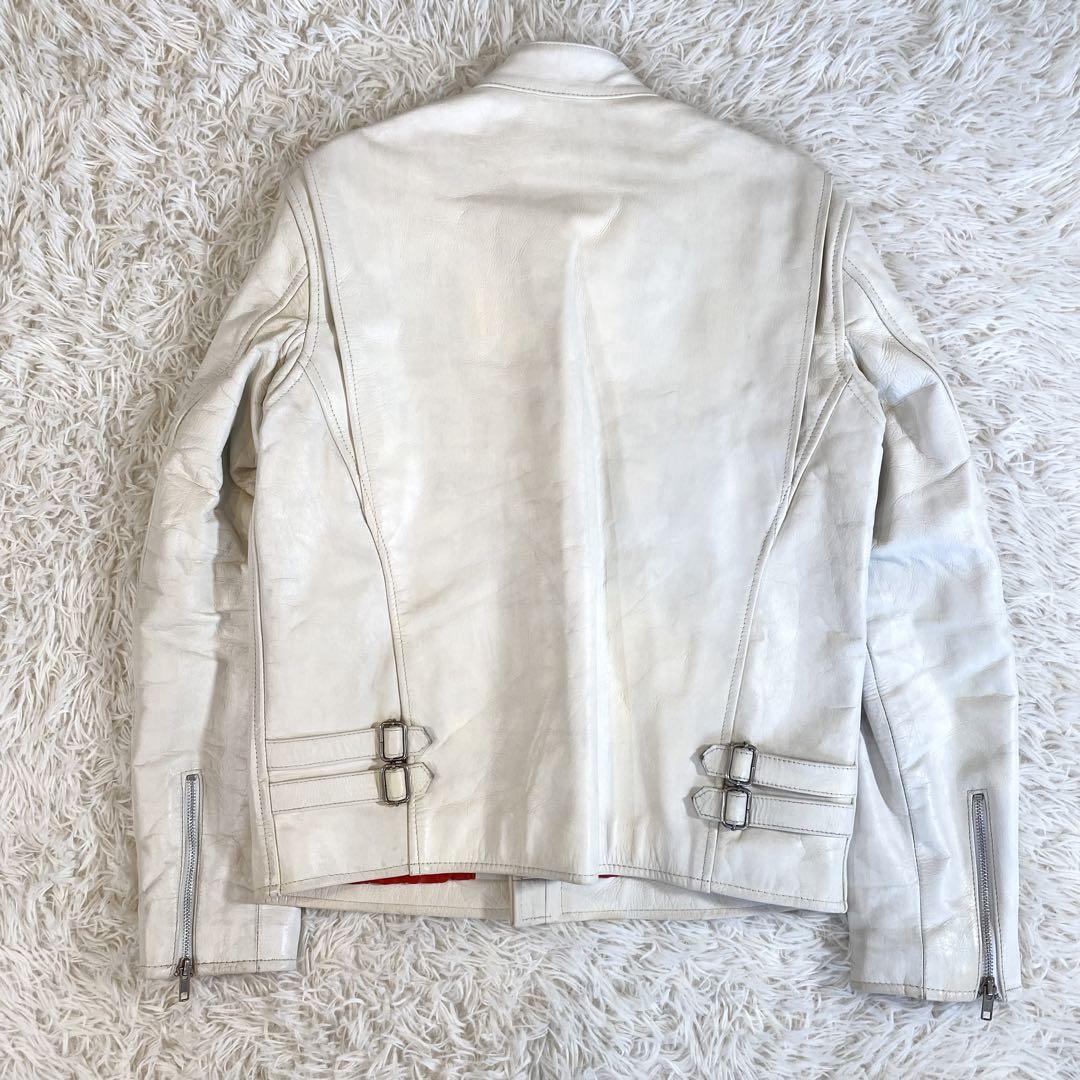 希少 3L 2XL ホーンワークス シングルライダース ジップ レザー ベルト
