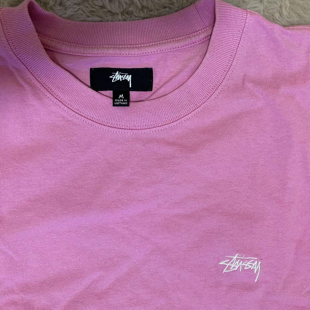 STUSSY ロングTシャツ ロンT ピンク M
