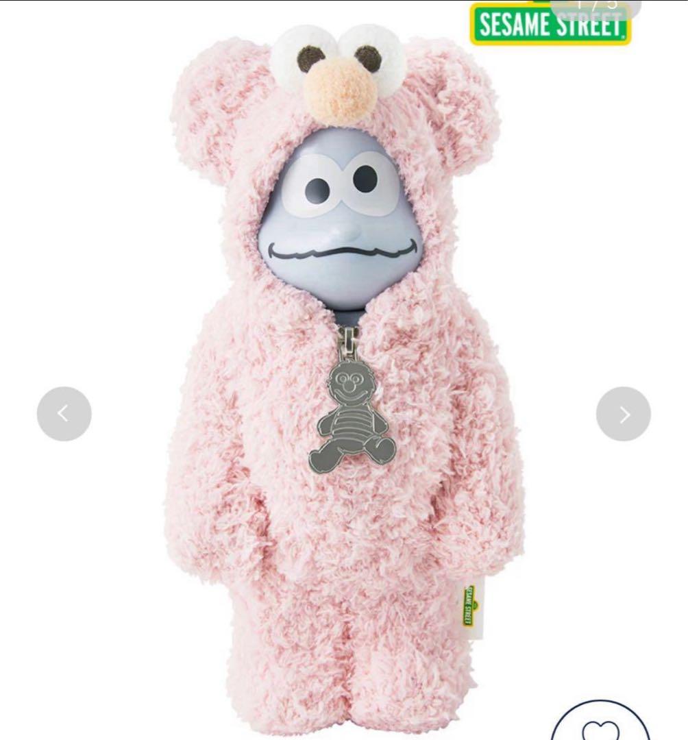 ベアブリック × セサミストリート × ジェラピケ クッキーモンスター400% 月間優良ショップ 8度受賞 新品 セサミストリート