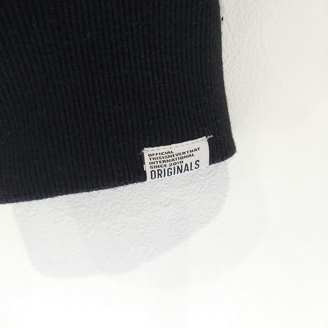 thisisneverthat ネバザ スウェット 刺繍 L 黒 白 12881