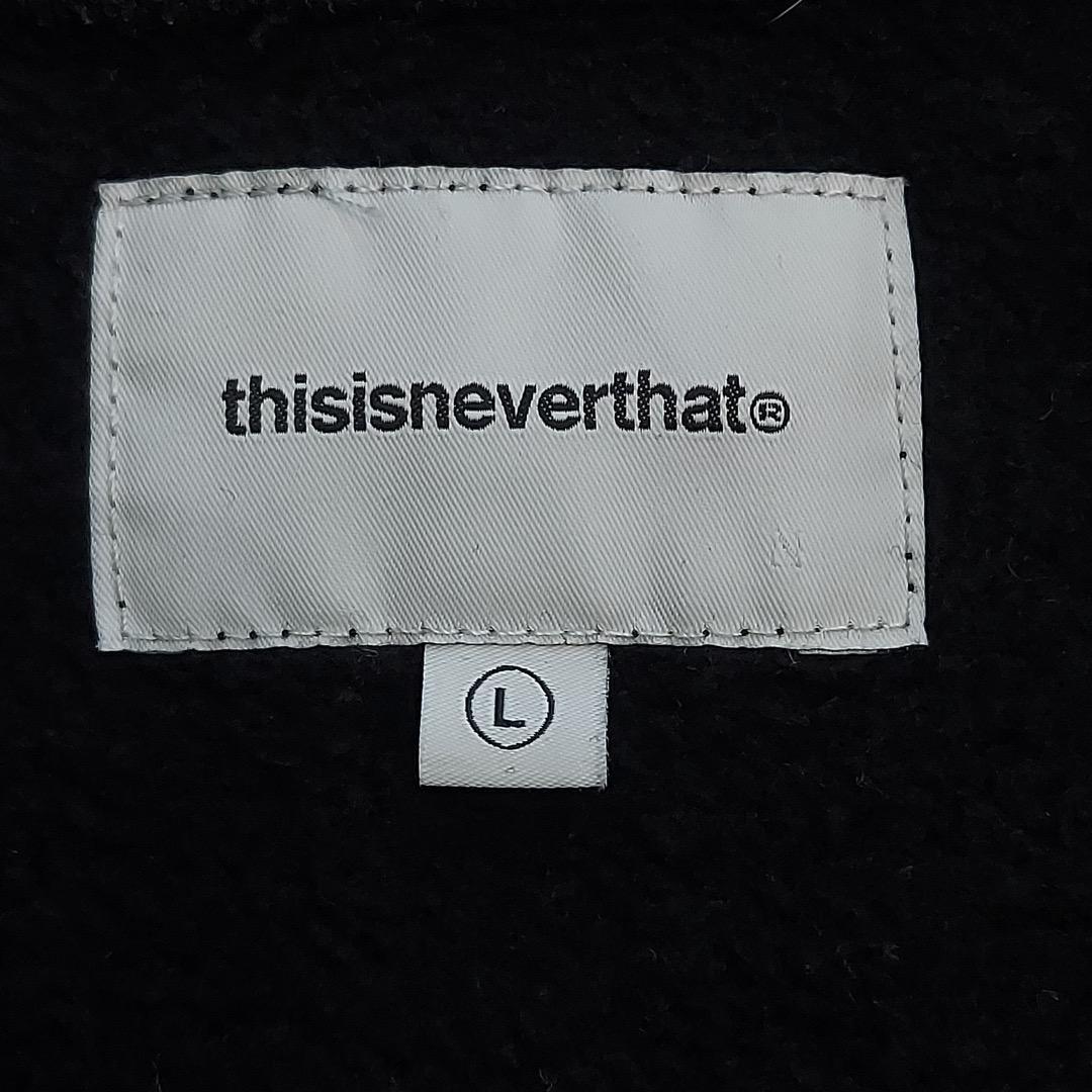 thisisneverthat ネバザ スウェット 刺繍 L 黒 白 12881