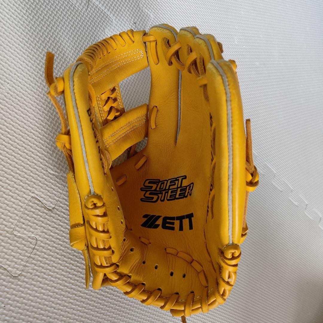 ZETT SOFT STEER 軟式グローブ 本革　超美品　ジュニア用　低学年右