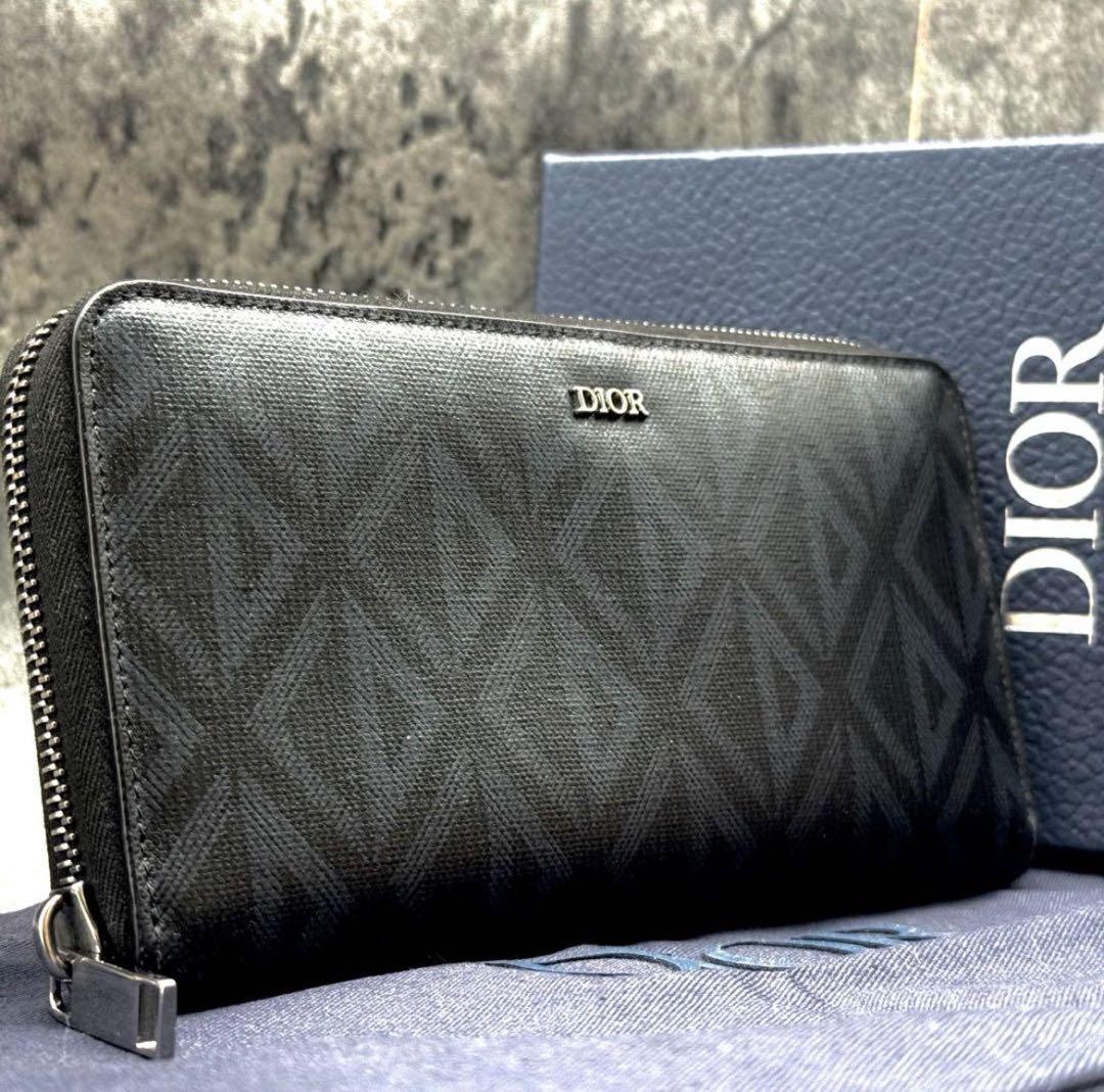 ディオール DIOR 長財布 ラウンドファスナー CD Diamond - メルカリ