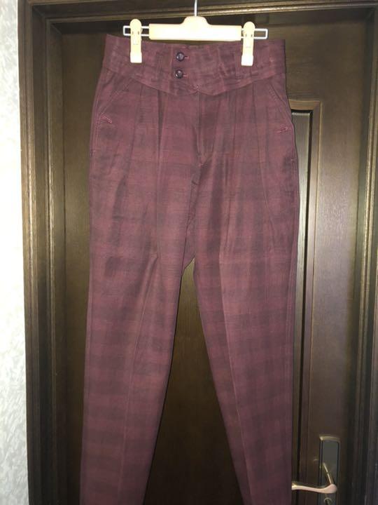 新品 DOMON ワインカラーデザインパンツ