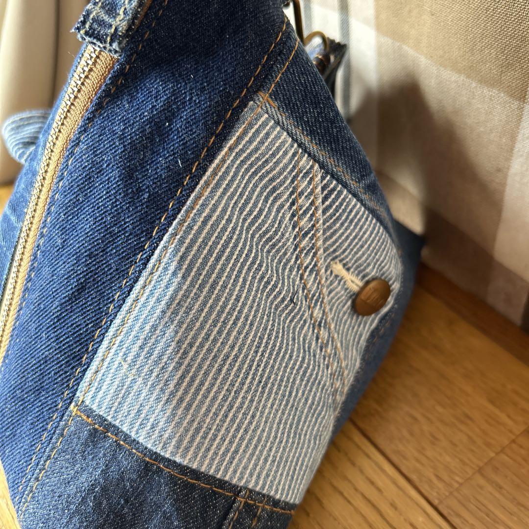 デニムリメイクフリルテトラポーチハンドメイド - メルカリ