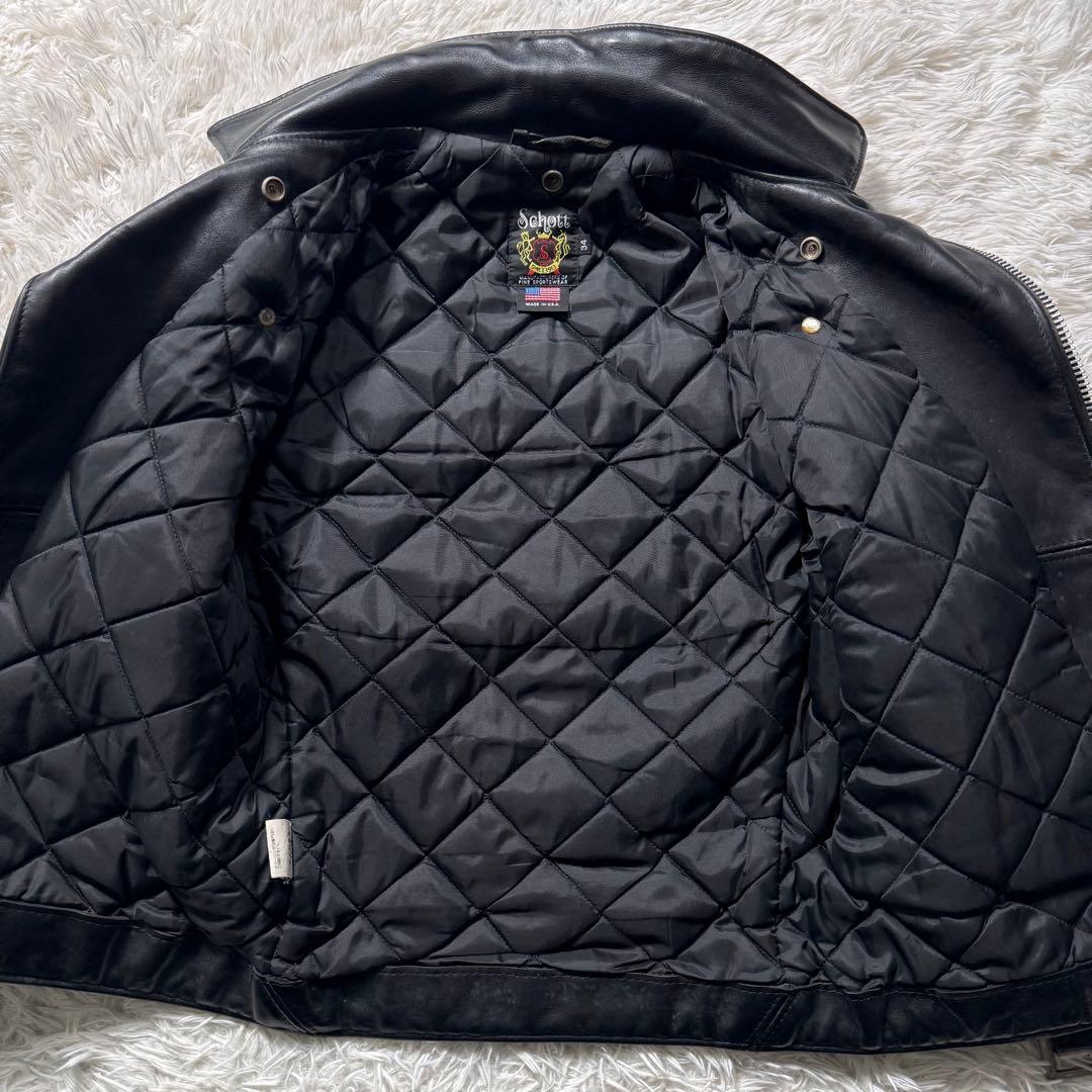【米国製】schott ライダースジャケット　ワンスター　ダブル　613US