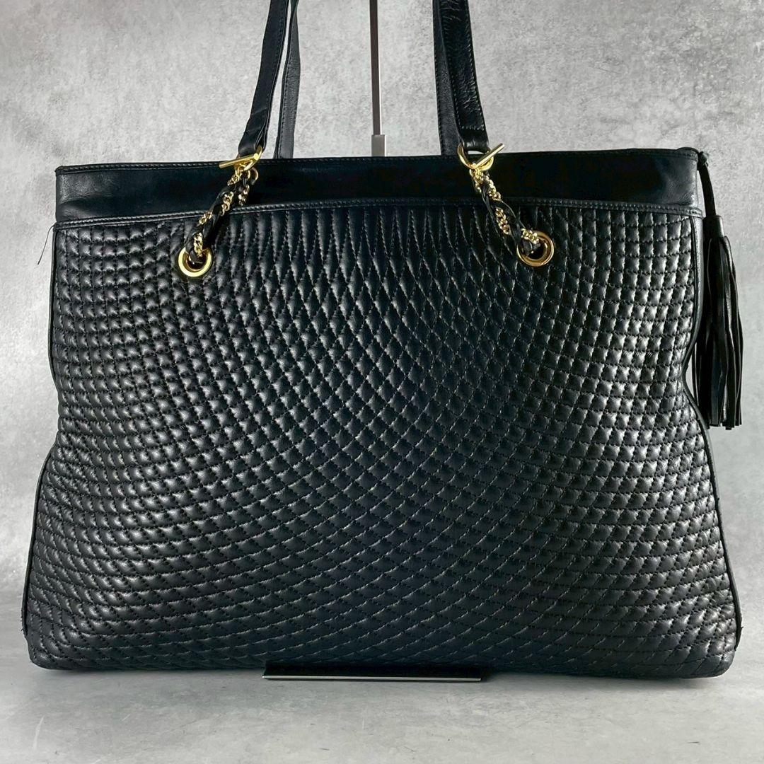 BALLY ブラック レザー ショルダーバッグ タッセル付き 保存袋