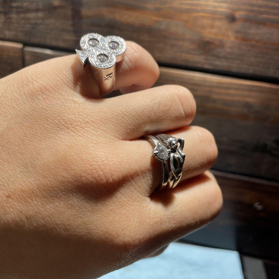 antidote Engraved Cut Stone Ring リング 指輪