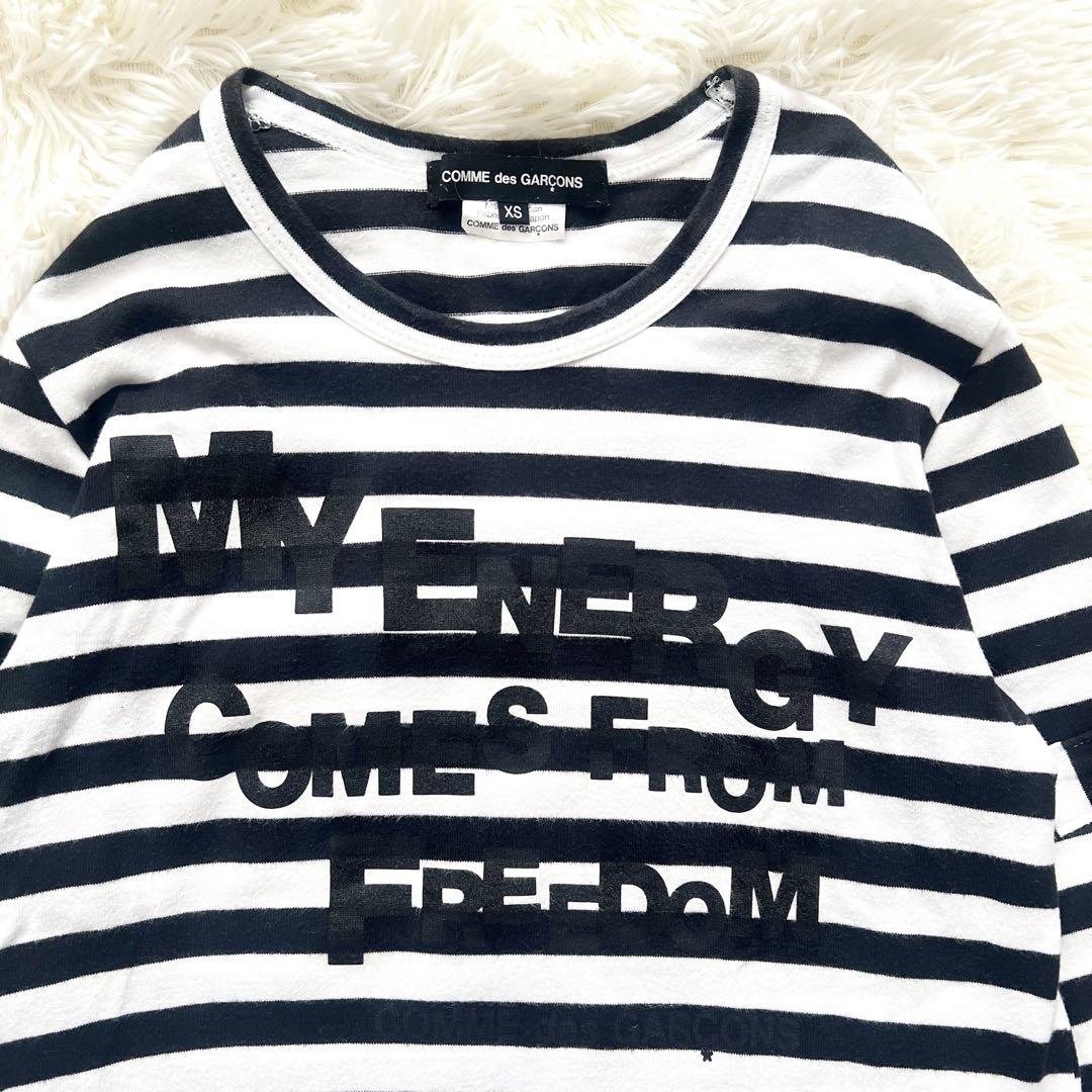 COMME des GARCONS ボーダー　メッセージプリント　長袖Tシャツ 楽天市場】comme des garcons play ボーダー（長さ（袖）長袖