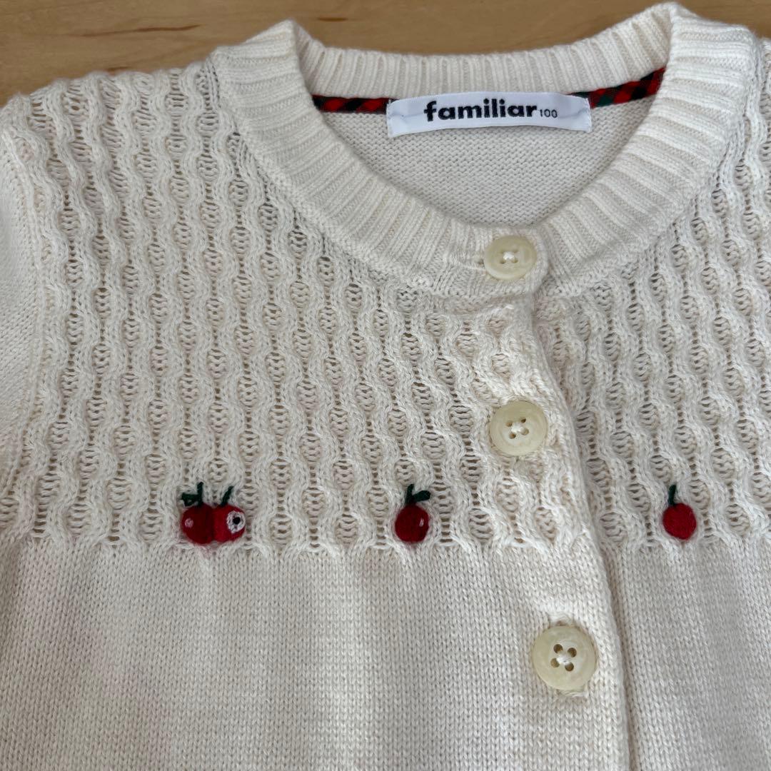 ファミリア ジャンパースカート・ブラウス・カーディガン フォーマルセット*100 ファミリア ジャンパースカート・ブラウス・カーディガン フォーマルセット*100