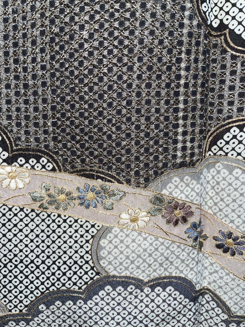 美品　正絹袷　汕頭刺繍訪問着単品