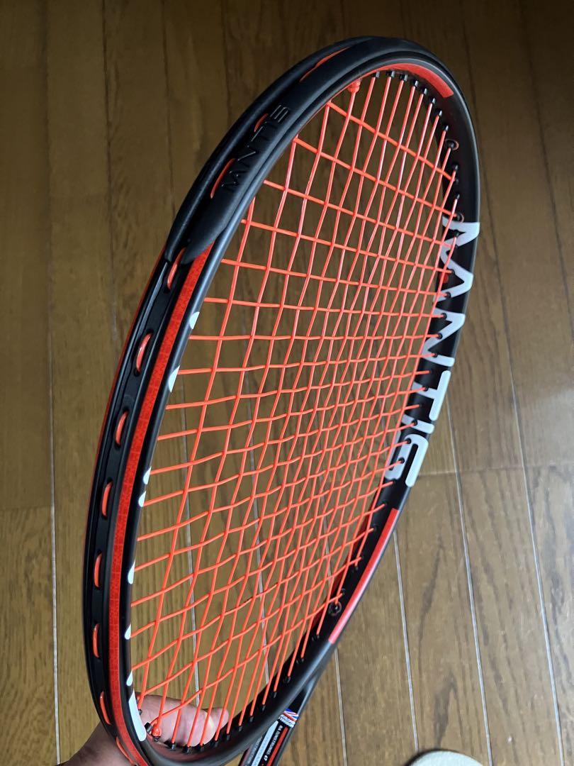 売り切れ必至！ 美品】 Mantis 硬式テニスラケット ブラック/オレンジ ラケット(硬式用)