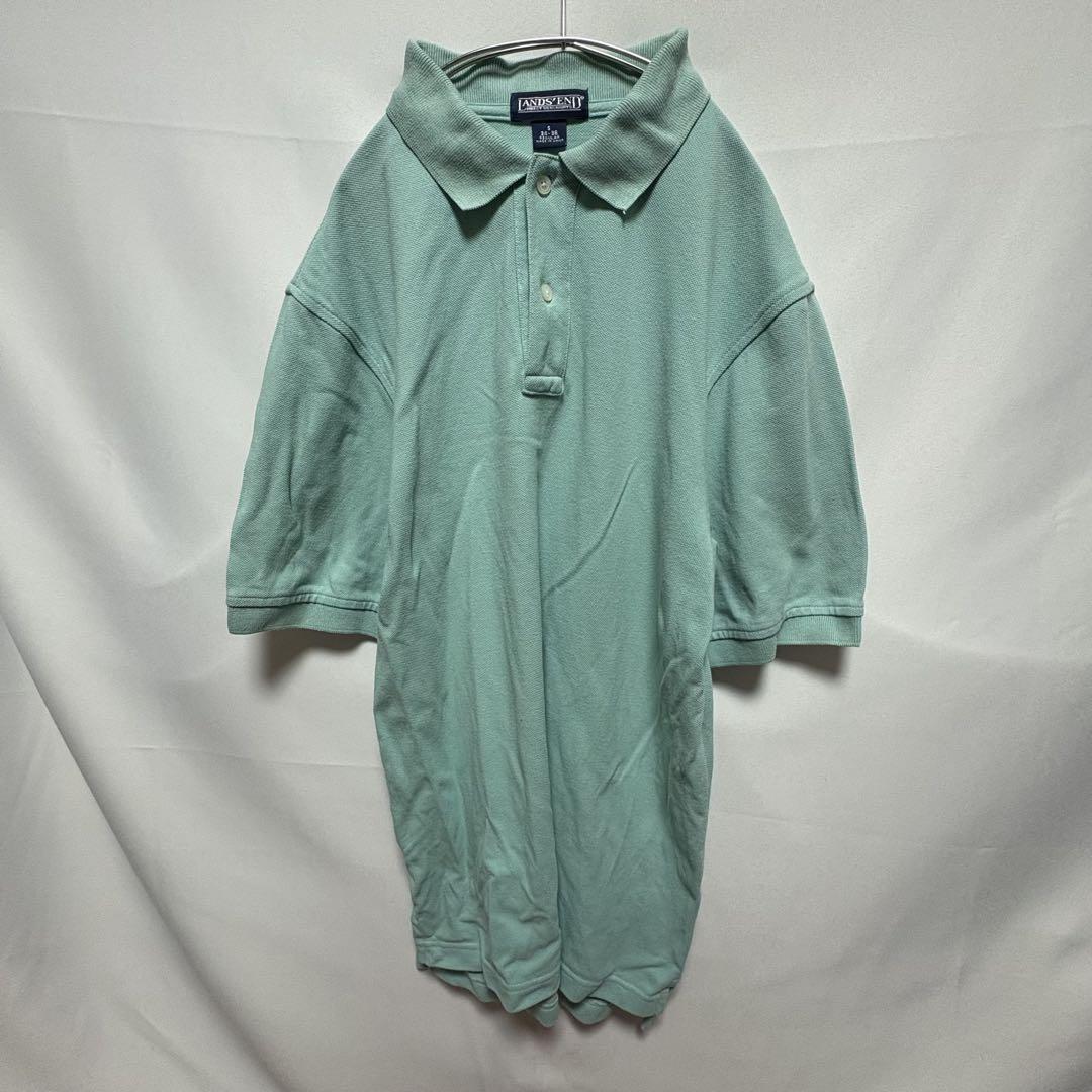 【90's 美品！！】LAND'SENDティファニーブルーポロシャツ Lサイズ