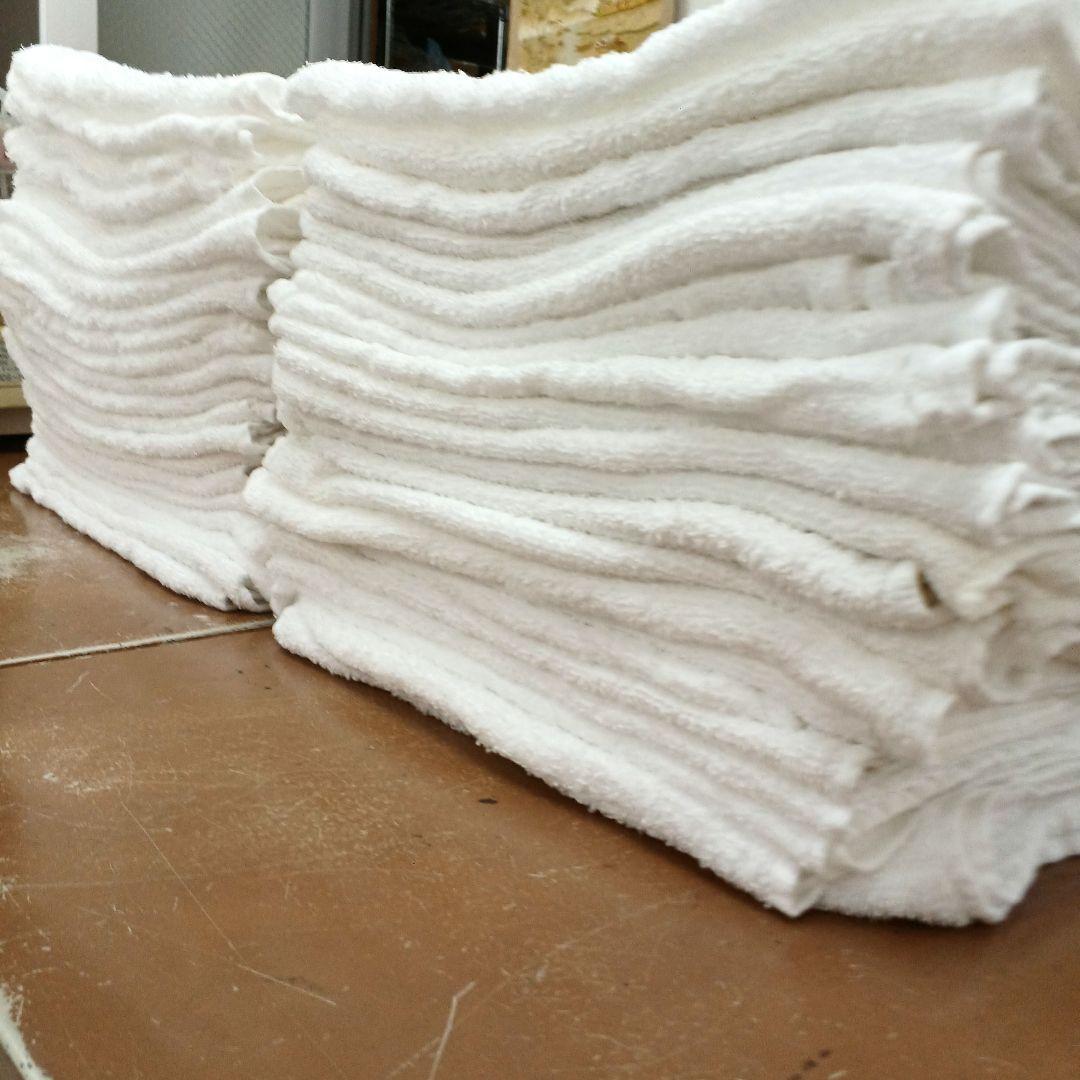 ⚫フェイスタオル ウエス 白色100枚⚫ ◯圧縮梱包◯ - メルカリ