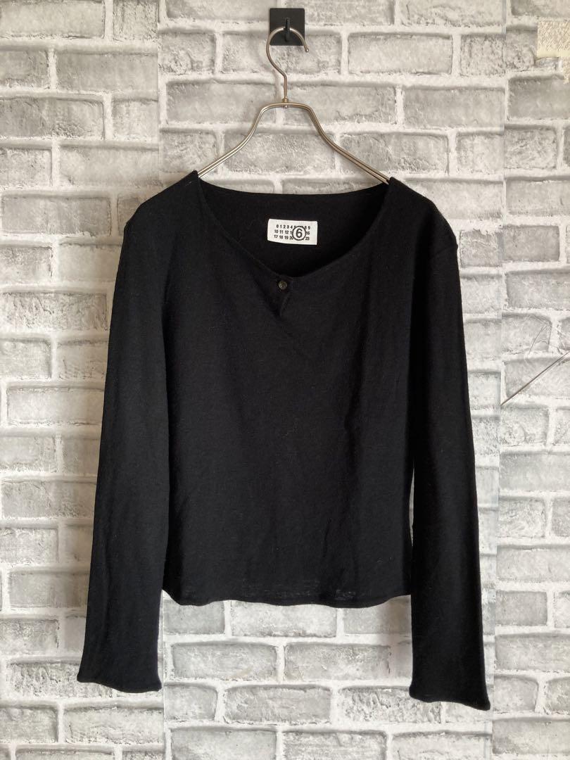 【美品】MM6 Maison Margiela ニットカットソー ブラック S