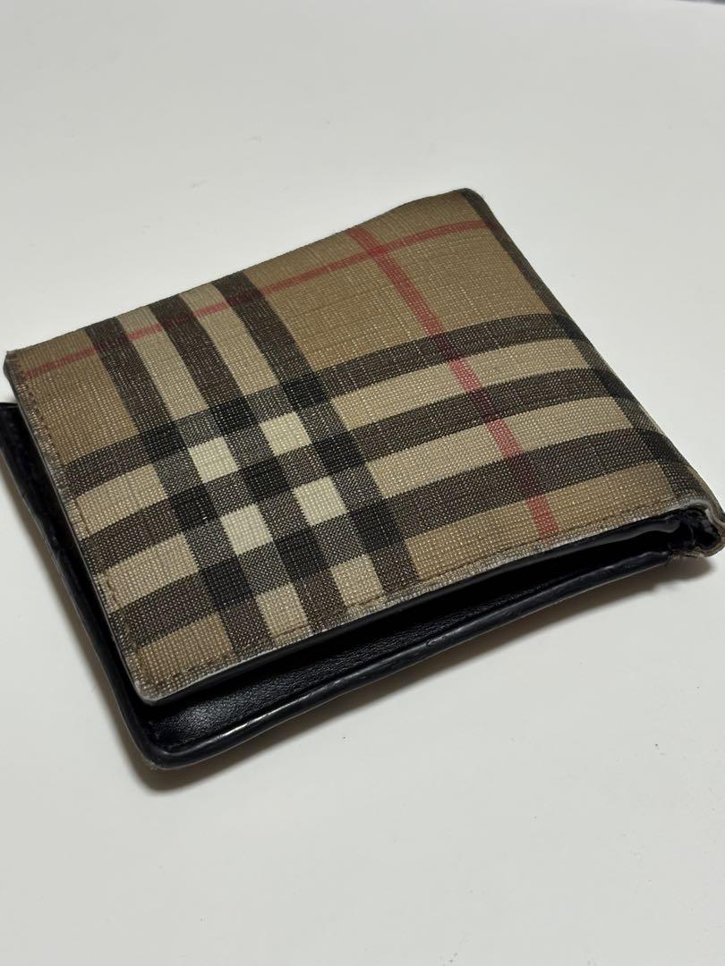 【美品】Burberry チェック柄 二つ折り財布