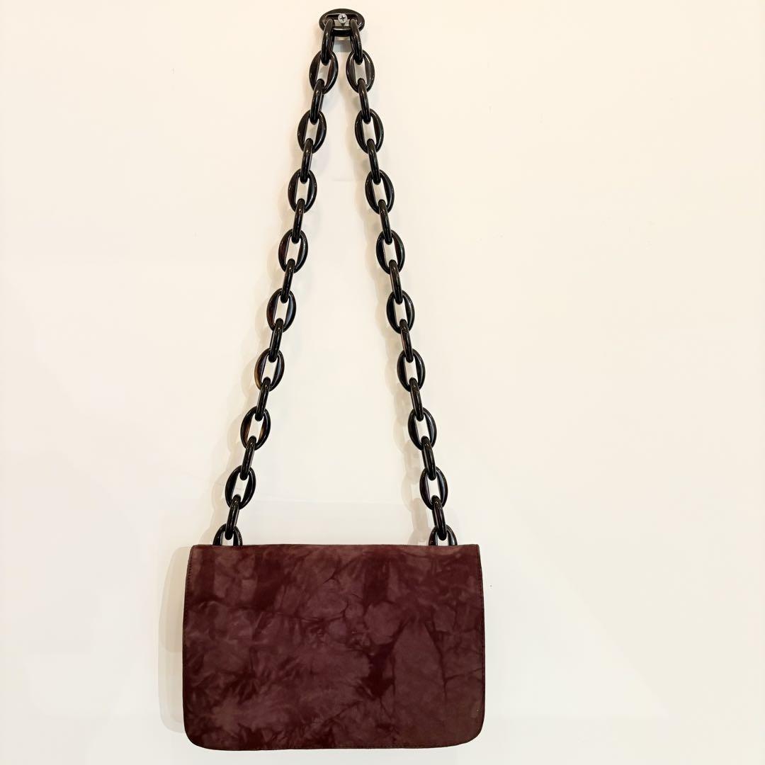 PRADA プラダ　チェーン　ワンショルダーバッグ　スエード　タイダイカラー Yahoo!オークション -「プラダ スエード バッグ」(ショルダー