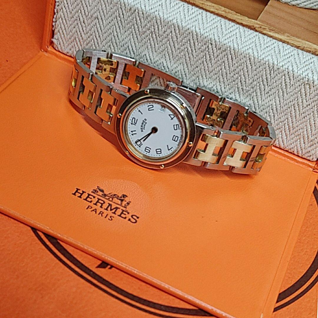 エルメス時計/美品クリッパー/新品電池新品仕上げ正常稼働品