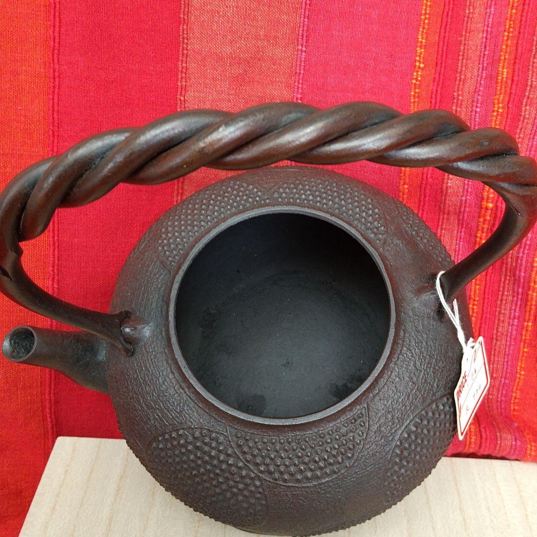 南部鉄器 丸 アラレ鉄瓶 未使用1.8㍑ 佐藤守巨氏作 南部文秀