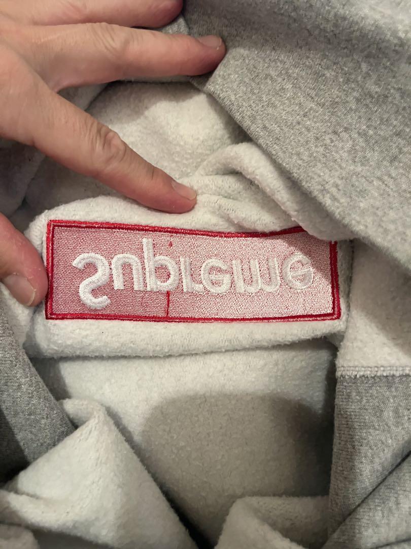 supreme ボックスロゴ　パーカー　グレー　Ｌ