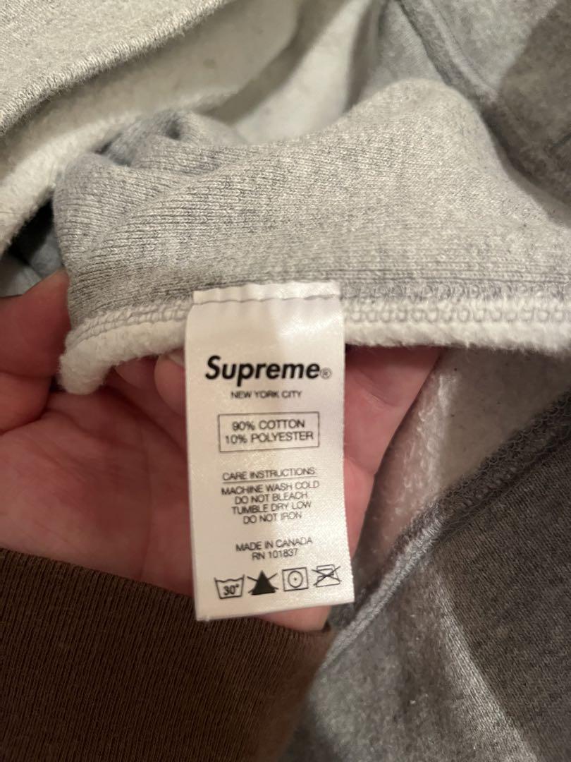 supreme ボックスロゴ　パーカー　グレー　Ｌ