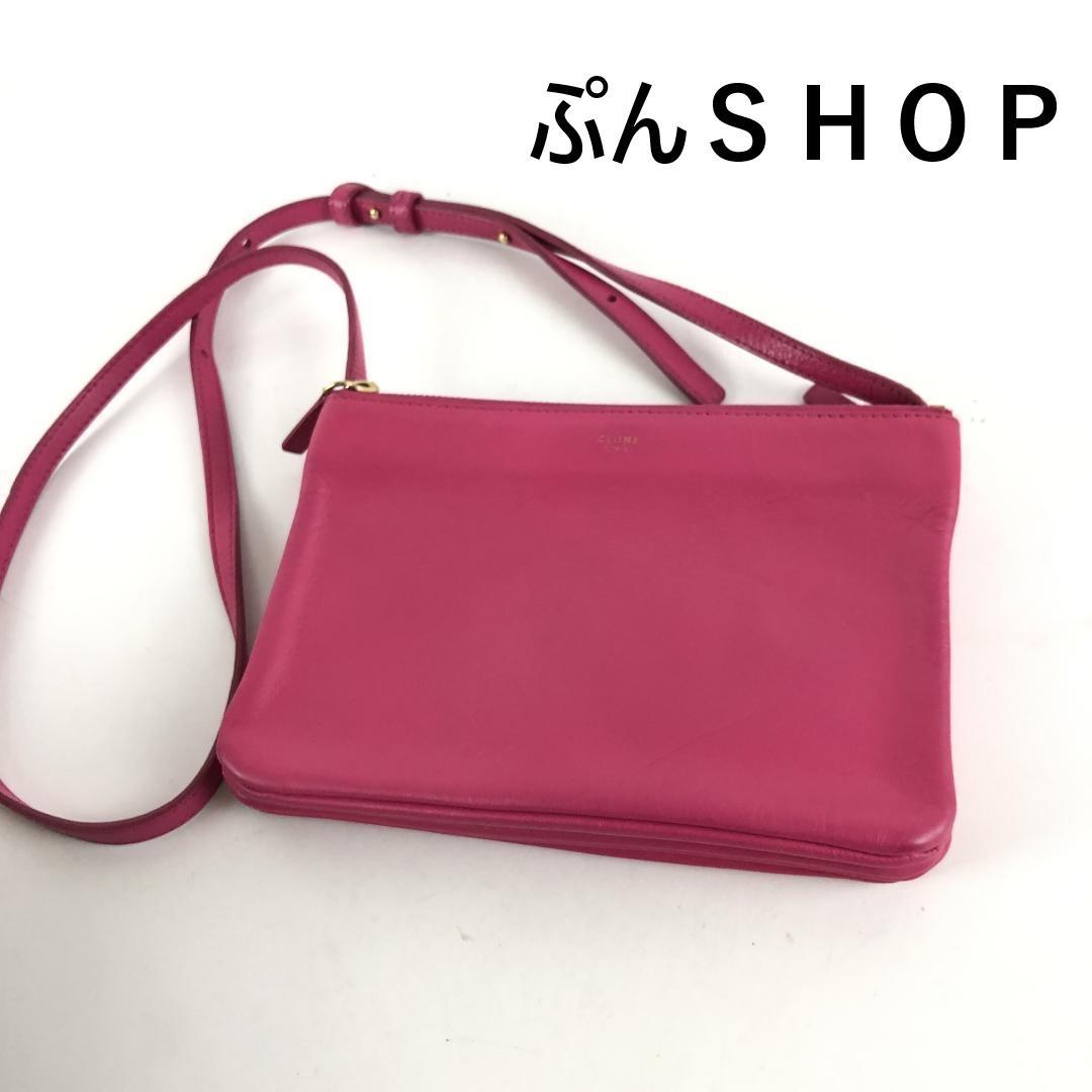 CELINE セリーヌ トリオ ショルダーバッグ ピンク レディース ブランド
