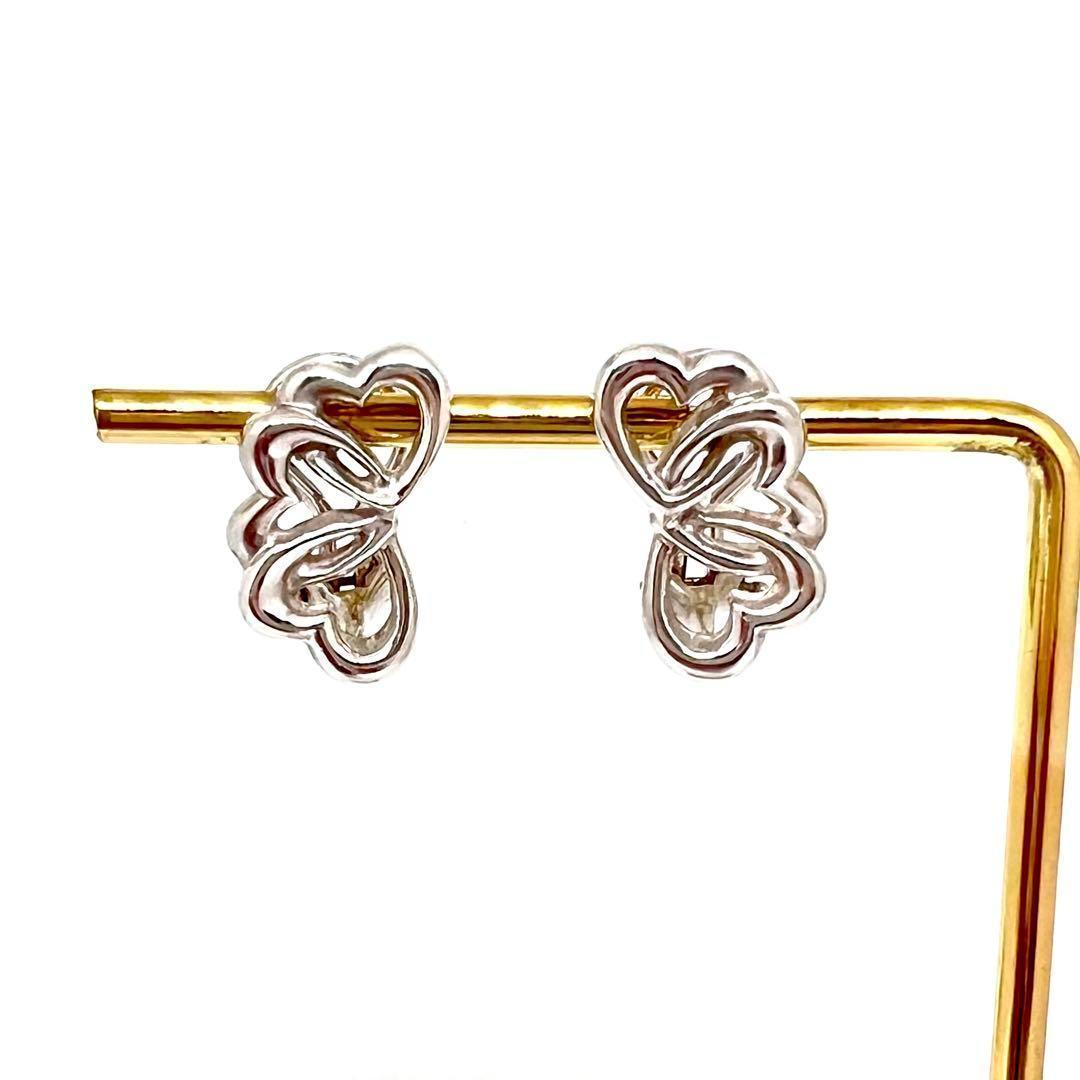 美品✨ ティファニー ピアス トリプルハート シルバー925 pt950