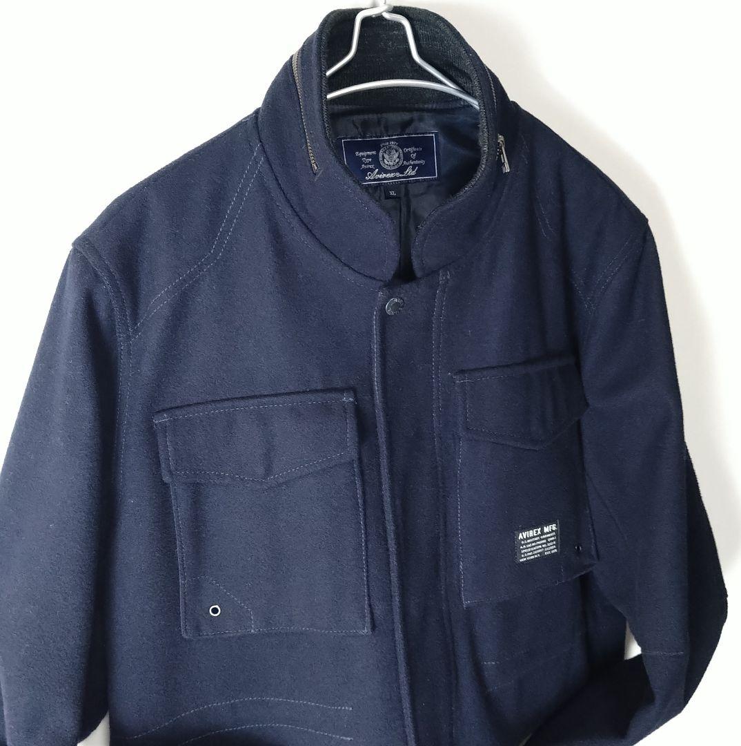 【 AVIREX 】WOOL メルトン M-65 モディファイ　ジャケット　XL