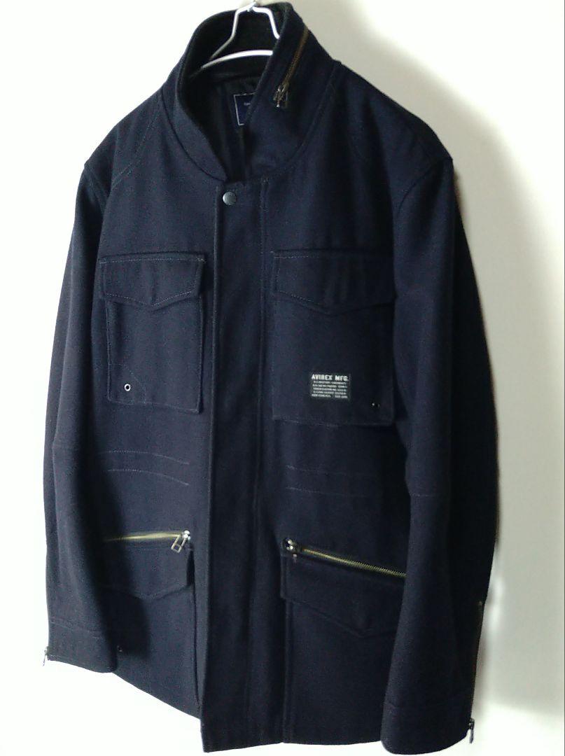 【 AVIREX 】WOOL メルトン M-65 モディファイ　ジャケット　XL